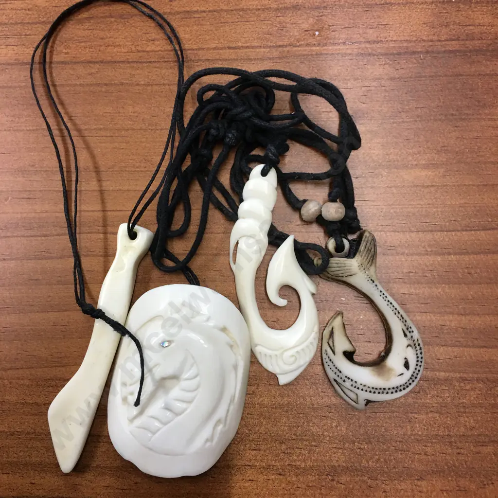 Assorted Bone Carving Pendants Image 1++